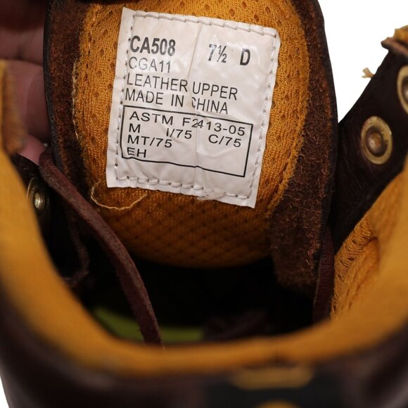 Carolina 6" Steel Toe Work Boot Men 7.5 Brown Leather Safety Oil Resistant CA508 - Picture 5 of 14